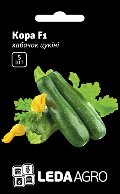 Кабачок Кора F1, цукіні ранній, 5 шт (Leda Agro)