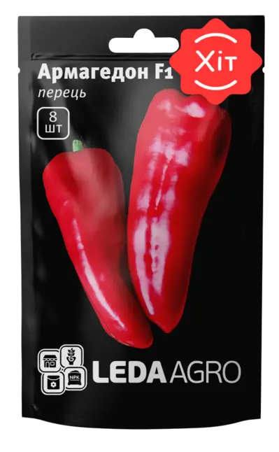Перець Армагедон F1, червоний капія, 8 шт (Leda Agro)